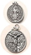 12pc Catholic & Religious Gifts, OXY Medal ST Benedict 1 1/4" Double Sided Metal
