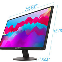Sceptre 22 inch 75Hz 1080P LED Monitor 99% sRGB HDMI X2 VGA Build-In Speakers, Machine Black (E225W-19203R series)