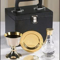 Chalice Paten Pyx Holy Water Bottle Carrying Case Minister Traveling Mass Kit