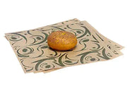 12x12" Green Swirl Food Grade 20#Grease Resistant Kraft Tissue Sheet (1 unit, 2000 pack per unit.)