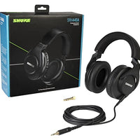 Shure SRH440A Over-Ear Wired Headphones for Monitoring & Recording, Professional Studio Grade, Enhanced Frequency Response, Work with All Audio Devices, Adjustable & Collapsible Design - 2022 Version