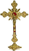 Catholic & Religious Gifts, Crucifix with Base Gold 9"