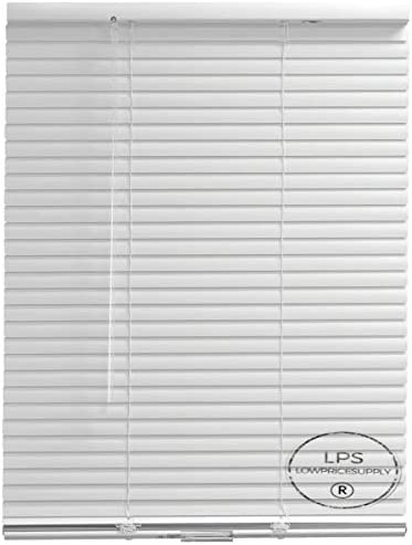 46x64" Cordless 1" Vinyl Mini Blind White