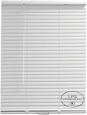 46x64" Cordless 1" Vinyl Mini Blind White
