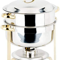 Soup Chafer,14 Qt. Deluxe Round Gold Accent