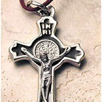Catholic & Religious Gifts, Necklace ST Benedict Silver