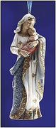 5.25 Inches High, Christmas Madonna and Child Ornament