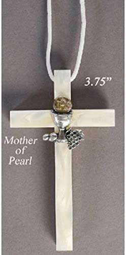 Catholic & Religious Gifts, Necklace First Communion Mother Pearl 3.75"