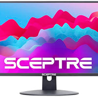 Sceptre 22 inch 75Hz 1080P LED Monitor 99% sRGB HDMI X2 VGA Build-In Speakers, Machine Black (E225W-19203R series)