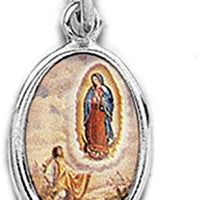 Catholic & Religious Gifts, Pendant Silver Our Lady OL Guadalupe/Diego 12pc