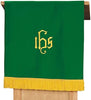 Purple/Green Reversible Pulpit Scarf with Fringe