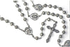 Catholic & Religious Gifts, Rosary Silver Chain with Metal Rose Buds 19" SHJ