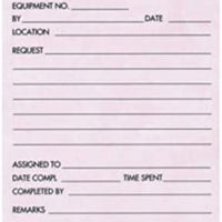 Maintenance Request - White - 100 Pack - Triplicate