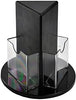 Styrene Clear Trifold 3 Sided Brochure Holder 5W x 9H Inches with Revolving Base