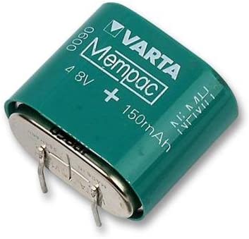 NiMH PCB Mount Memory Protection Battery 4.8V 150mAh