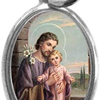 Catholic & Religious Gifts, Pendant Silver ST Joseph 12pc