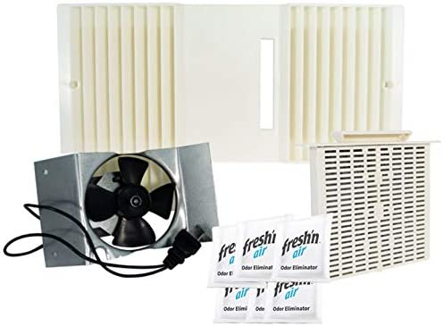 CA90 Ductless Fan Motor Assembly with Louver and Filter (B pack), Beige