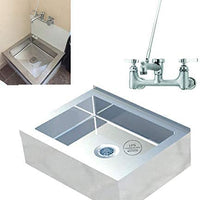 33" Floor Mop Sink w/FAUCET Commercial Stainless Steel Utility Drain Vacuum NSF - COMPLETE SET