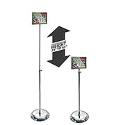 Clear Acrylic Pedestal Sign Holder Stand 7 W x 5.5 H Inches with Adjustable Pole