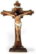 Catholic & Religious Gifts, Cross POLYRESIN W/Base 13.5"