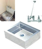 25" Floor Mop Sink w/FAUCET Commercial Stainless Steel Utility Drain Vacuum NSF - COMPLETE SET