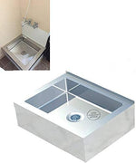 25" Stainless Steel One Compartment Floor Mop Sink 20" x 16" x 6" Bowl