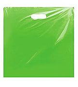 Jumbo Low Density Merchandise Bags in Clear Lime 20 x 20 x 5 Inches - Box of 500