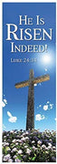 Christian Brands He is Risen Banner: 2' X 6'