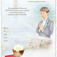 Catholic & Religious Gifts, First Communion Invitation English W/Envelope POP-UP BOY W/Envelope 100/PKG