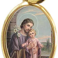 Catholic & Religious Gifts, Pendant Gold ST Joseph 12pc