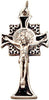 Catholic & Religious Gifts, Small Crucifix ST Benedict Silver Black 1-1/2"