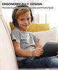 Kids Bluetooth Headphones, Wireless Headphones for Kids, Over Ear Kids Headphones with Built-in Microphone Soft Earmuffs Foldable Stereo-Bass Aux 3.5mm Cord, Children's Headsets for Boy Girl (Black)
