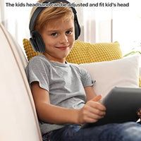 Kids Bluetooth Headphones, Wireless Headphones for Kids, Over Ear Kids Headphones with Built-in Microphone Soft Earmuffs Foldable Stereo-Bass Aux 3.5mm Cord, Children's Headsets for Boy Girl (Black)
