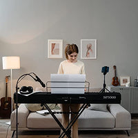 Mic Stand Boom Microphone Stands Tripod Gooseneck mic arm stand Height Adjustable 3'- 6' with Mic Clips and 3/8" - 5/8" Adapter Microphone stand for Singing,Blue Yeti Snowball,Most Mics