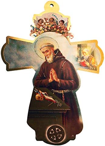 Catholic & Religious Gifts, Cross Wall ST Benedict, 8.5"