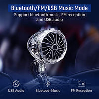 LEXIN LX-Q3 Motorcycle Bluetooth Speakers with Stereo/Bass Sound, Motorcycle Radio with Turning Light, Waterproof Motorcycle Audio Systems fit 7/8'' to 1.25'' Handlebar, FM Radio/Bluetooth Music
