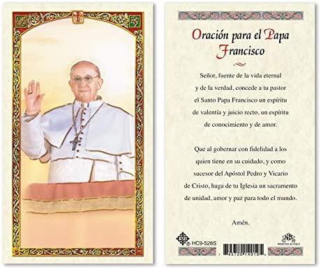 Catholic & Religious Gifts, Pope Francis Prayer Card 25PK Spanish