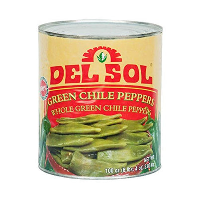 Del Sol Whole Green Chiles #10 Can By TableTop King