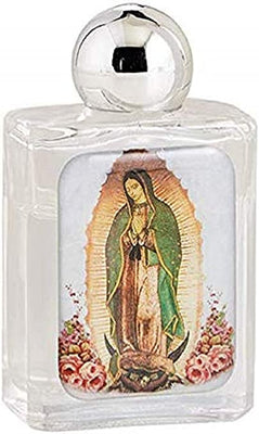 Christian Brands Our Lady of Guadalupe Glass Holy Water Bottle - 12/pk