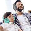 RORSOU R10 On-Ear Headphones with Microphone, Lightweight Folding Stereo Bass Headphones with 1.5M No-Tangle Cord, Portable Wired Headphones for Smartphone Tablet Computer MP3 / 4 (Green)