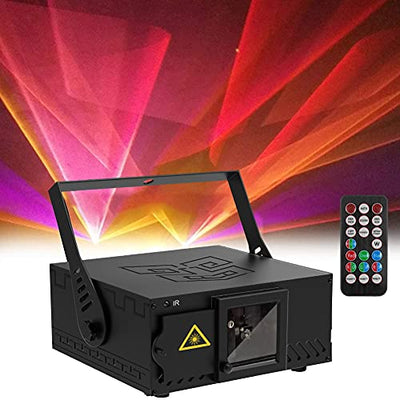 U`King DJ Disco Party Lights RGB LED Stage Lighting Beam Light Illumination 3D Patterns with DMX512 Sound Activated Remote Control for Festival Bar Nightclub Wedding Live Show Church