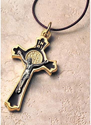 Catholic & Religious Gifts, Necklace ST Benedict Gold