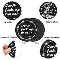 Car Coasters for Cup Holders, SHANSHUI 2 Pack Universal Auto Bling Car Accessories Cup Holder Car Coasters Interior Accessories for Most Cars (Back / 2PCS)