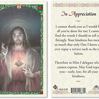 Catholic & Religious Gifts, SHJ- in Appreciation 25/PKG