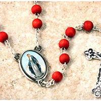 Catholic & Religious Gifts, Rosary Rose Wood Scented Lady of Grace 18" 6MM