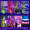 Pattern Party Lights, AMKI 5 Len 3 in 1 DJ Disco Light Strobe Light Projector by DMX 512 Control, Stage Lighting Projector Sound Activated with Remote Control for Karaoke KTV Bar Wedding Halloween