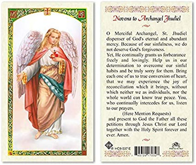 Catholic & Religious Gifts, Archangel JEHUDIEL Prayer Card 25/PKG English