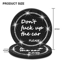 Car Coasters for Cup Holders, SHANSHUI 2 Pack Universal Auto Bling Car Accessories Cup Holder Car Coasters Interior Accessories for Most Cars (Back / 2PCS)