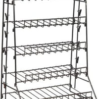 Steel 5 Tier Display with 2 Clipping Strips 15 W x 9 D x 21 H Inches