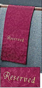 Embroidered Jacquard Reserve Pew Cloths Pack of 4 (Burgundy)